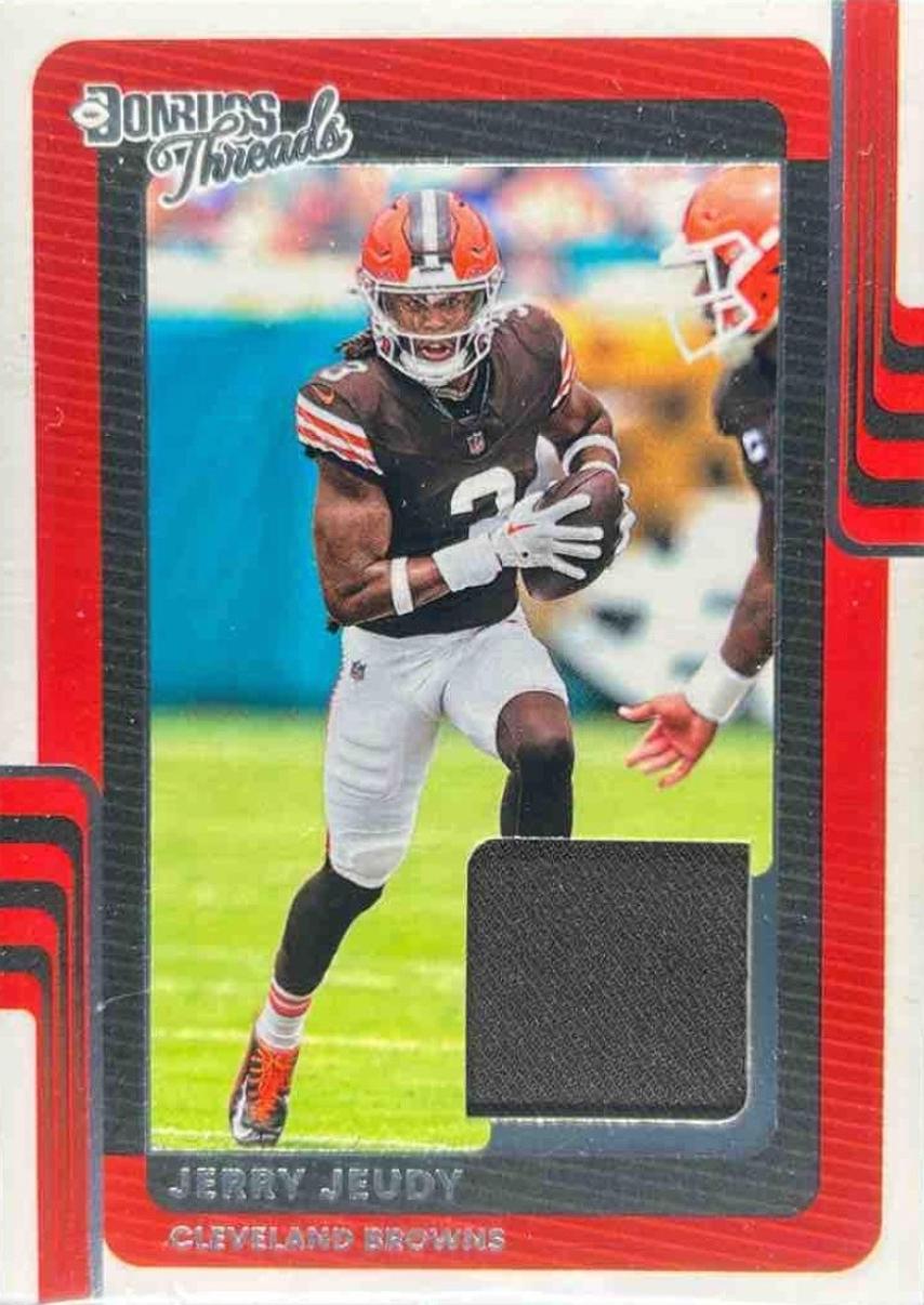 2025 Panini Donruss Threads Jerry Jeudy #DTH-JJY card