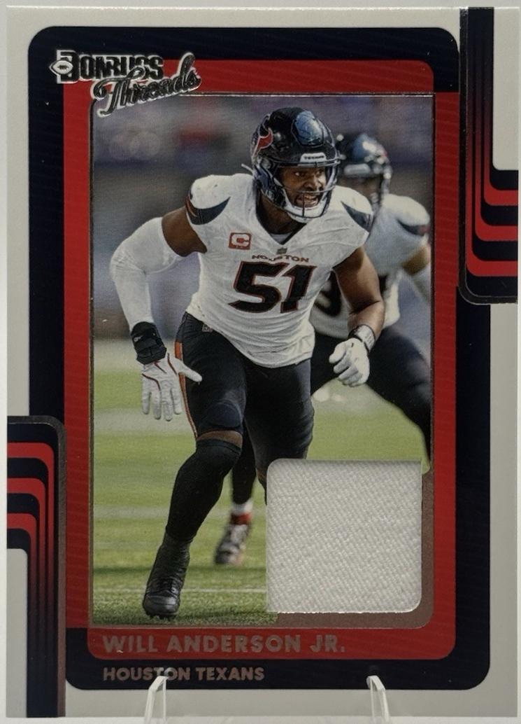 2025 Panini Donruss Threads Will Anderson Jr. #DTH-WAJ card