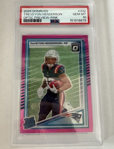 2025 Panini Donruss TreVeyon Henderson [Pink Optic Preview] #332 card