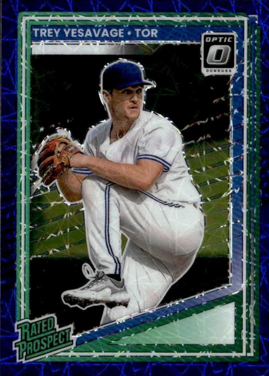 2025 Panini Donruss Trey Yesavage [Blue Velocity Optic] #163 card