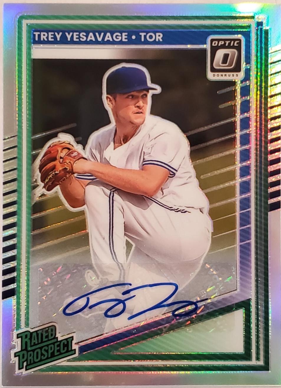 2025 Panini Donruss Trey Yesavage [Optic Signature] #163 card