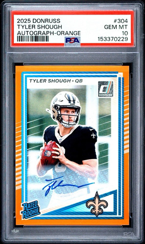 2025 Panini Donruss Tyler Shough [Orange Autograph] #304 card