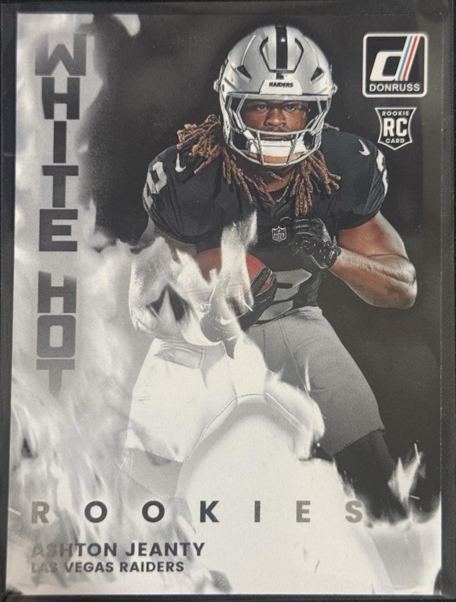 2025 Panini Donruss White Hot Rookies Ashton Jeanty #WHR-ASJ card