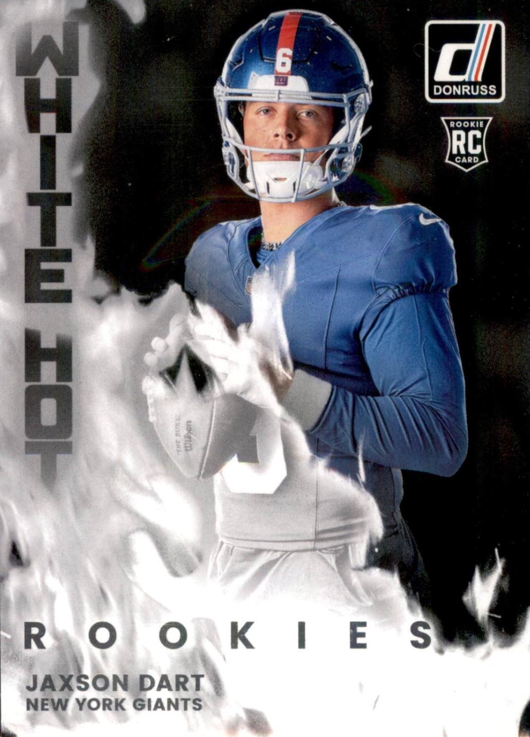 2025 Panini Donruss White Hot Rookies Jaxson Dart #WHR-JXD card
