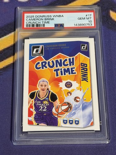 2025 Panini Donruss WNBA Crunch Time Cameron Brink [Press Proof Blue] #17 card