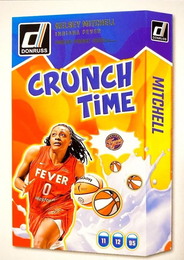 2025 Panini Donruss WNBA Crunch Time Kelsey Mitchell [Press Proof] #6 card