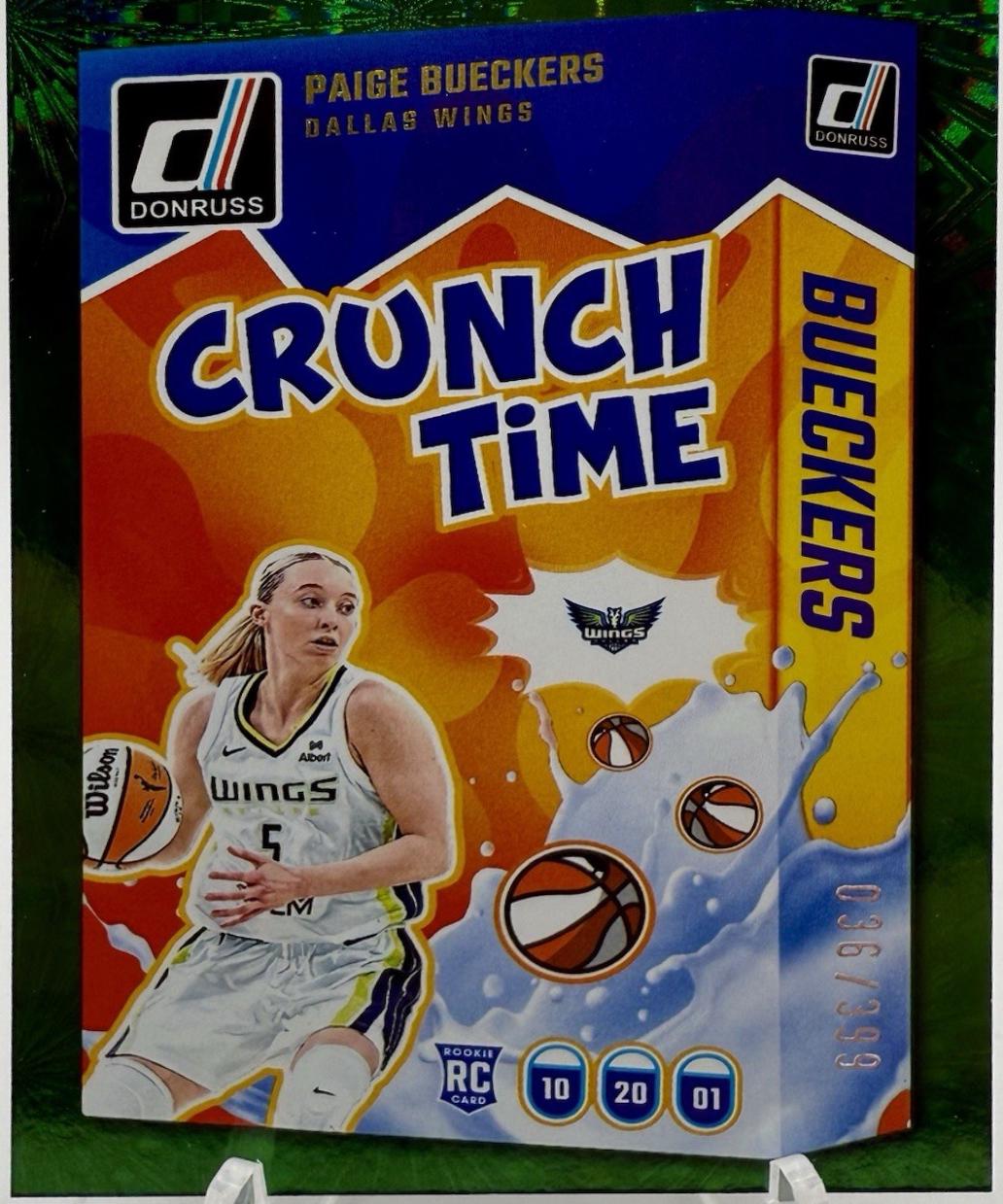 2025 Panini Donruss WNBA Crunch Time Paige Bueckers [Green Fireworks] #19 card