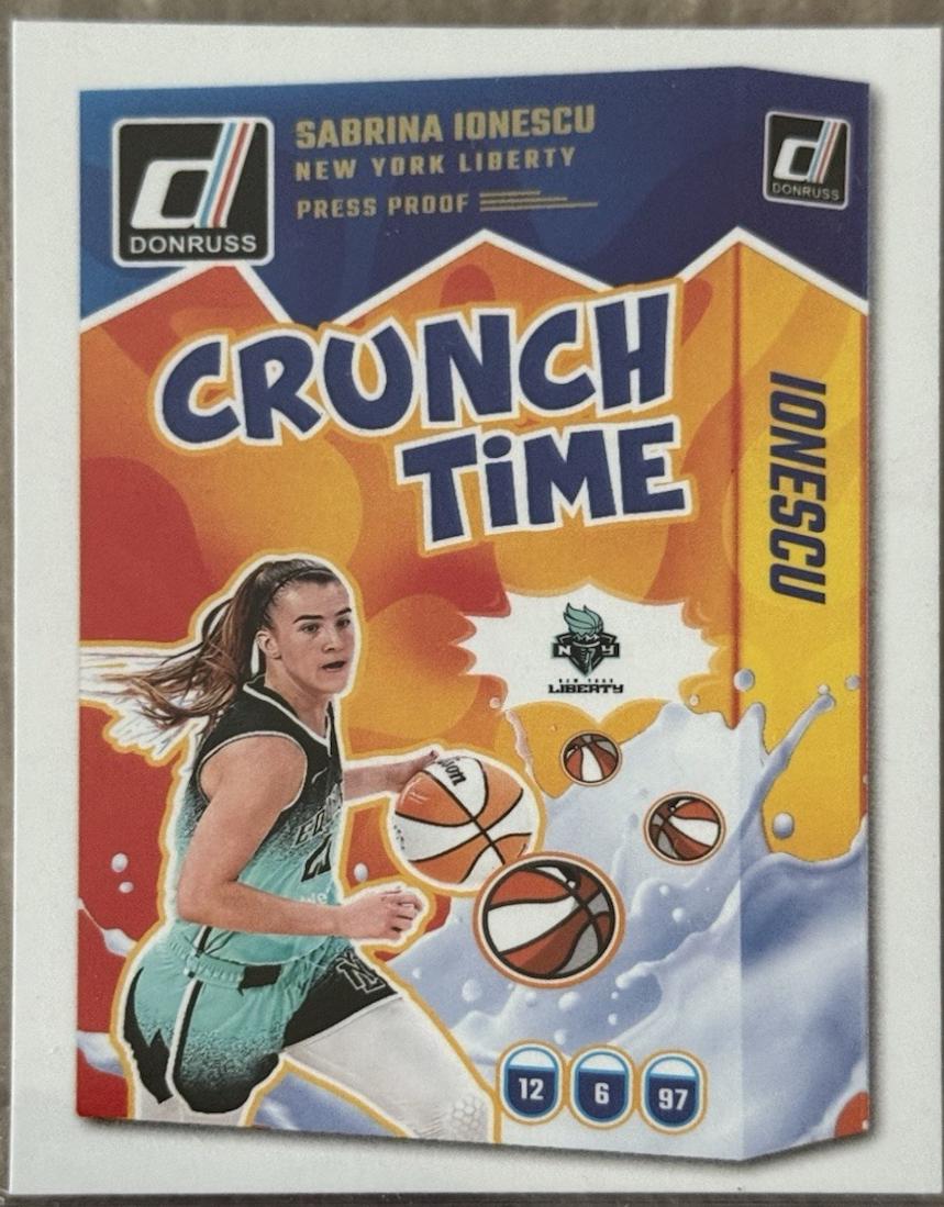 2025 Panini Donruss WNBA Crunch Time Sabrina Ionescu [Press Proof] #9 card