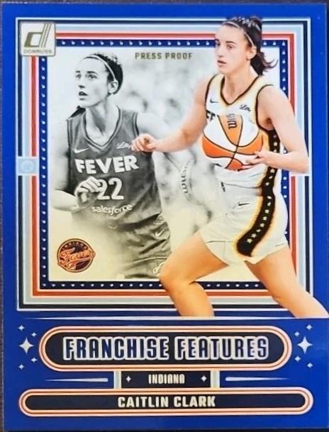 2025 Panini Donruss WNBA Franchise Features Caitlin Clark [Press Proof Blue] #13 card