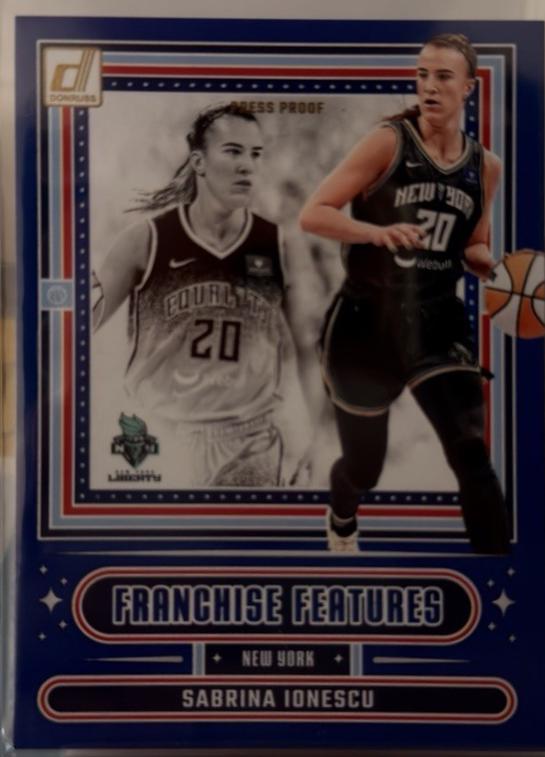 2025 Panini Donruss WNBA Franchise Features Sabrina Ionescu [Press Proof Blue] #6 card