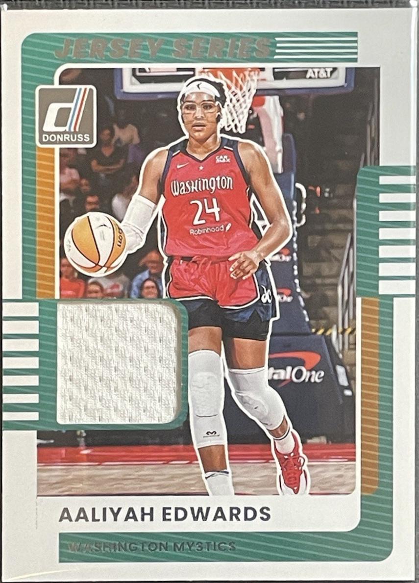 2025 Panini Donruss WNBA Jersey Series Aaliyah Edwards #36 card