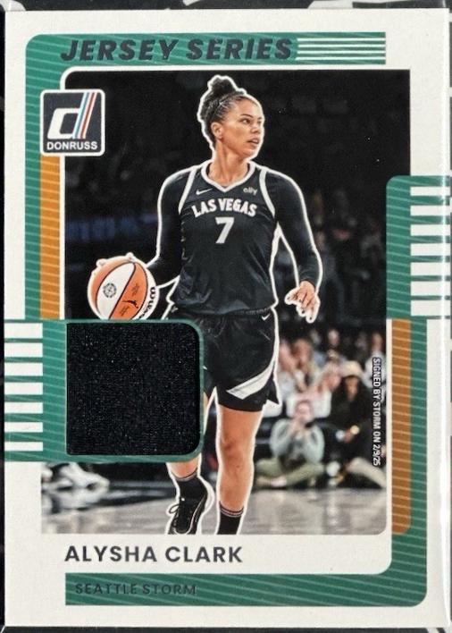 2025 Panini Donruss WNBA Jersey Series Alysha Clark #58 card