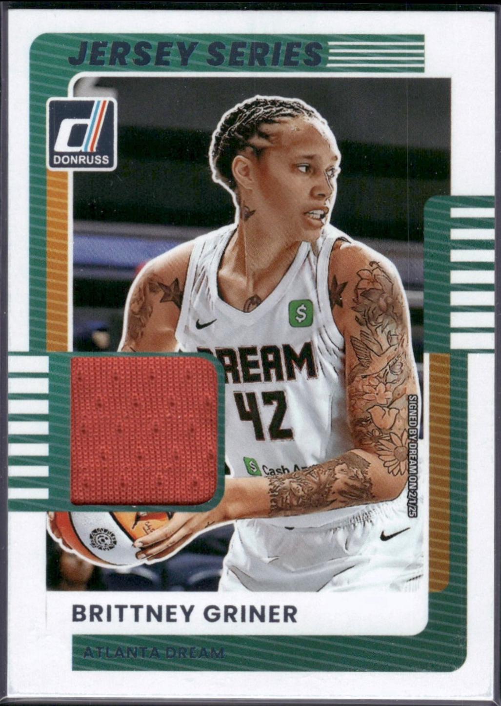 2025 Panini Donruss WNBA Jersey Series Brittney Griner #50 card