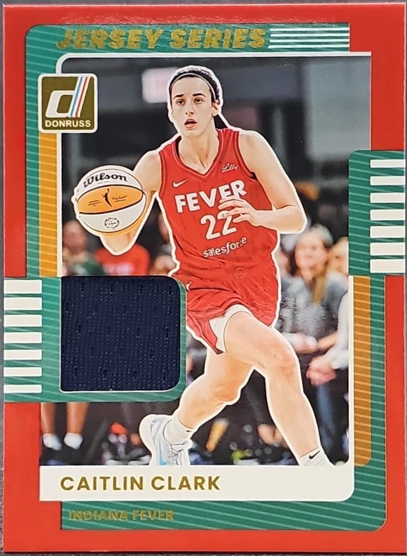 2025 Panini Donruss WNBA Jersey Series Caitlin Clark [Red] #30 card