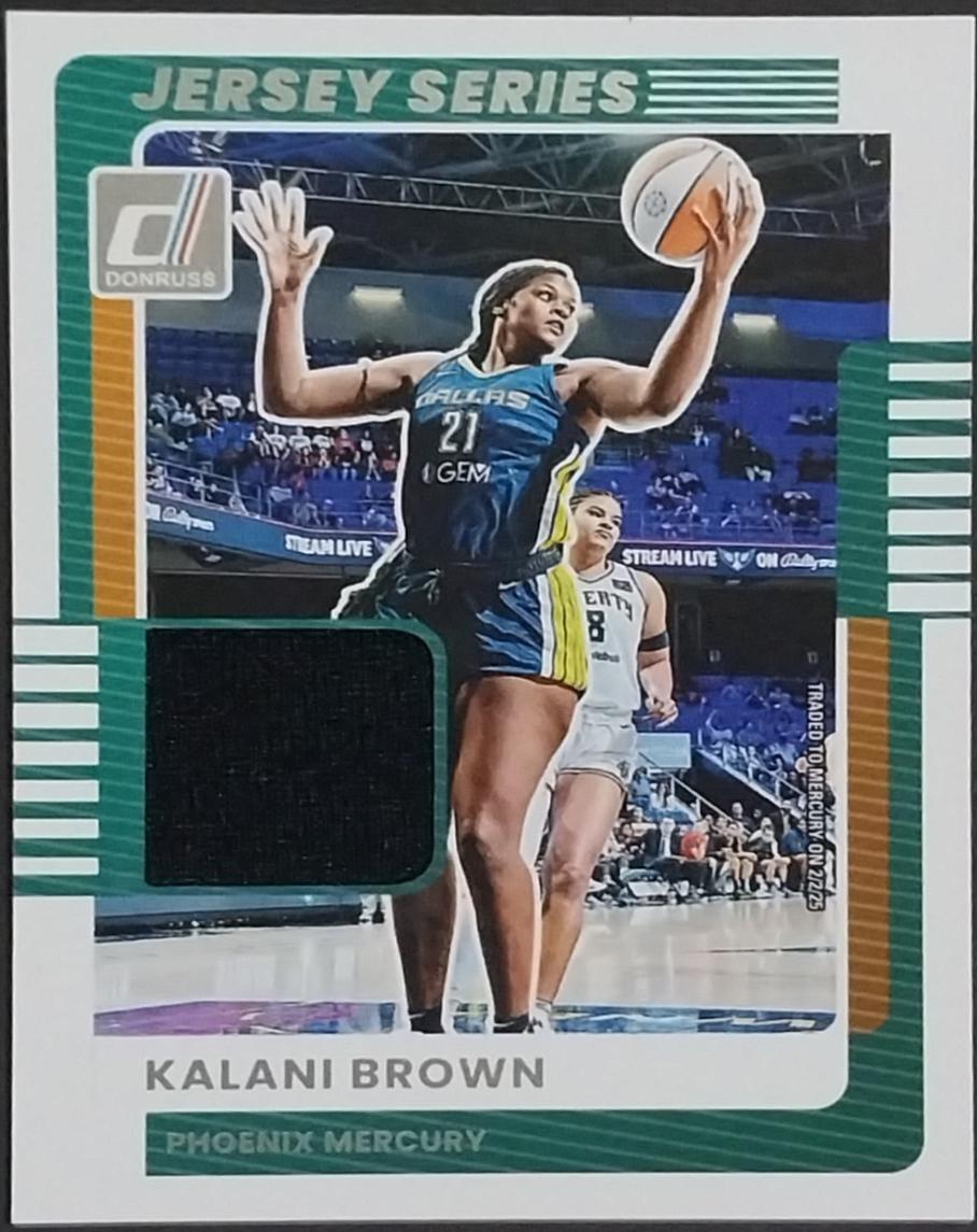2025 Panini Donruss WNBA Jersey Series Kalani Brown #63 card