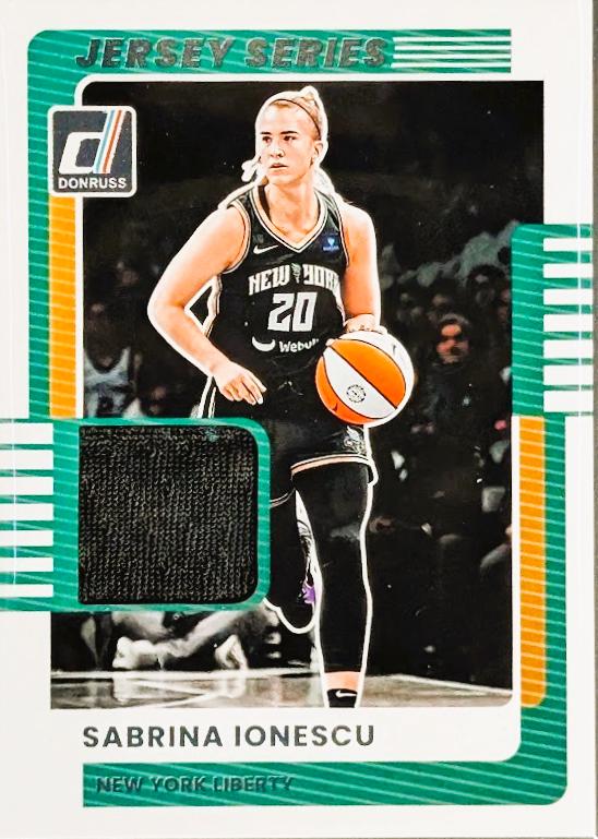 2025 Panini Donruss WNBA Jersey Series Sabrina Ionescu #22 card