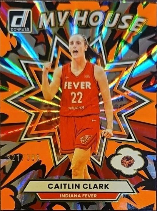 2025 Panini Donruss WNBA My House Caitlin Clark [Orange Laser] #4 card