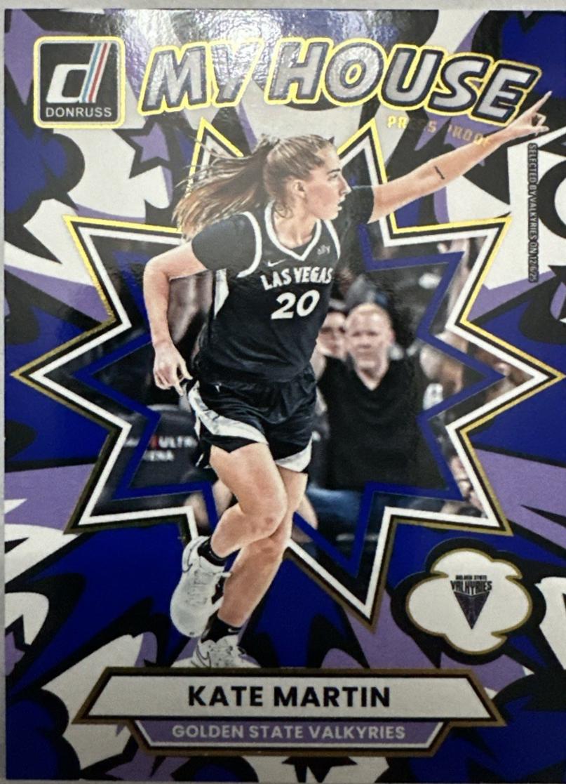 2025 Panini Donruss WNBA My House Kate Martin [Press Proof Blue] #20 card