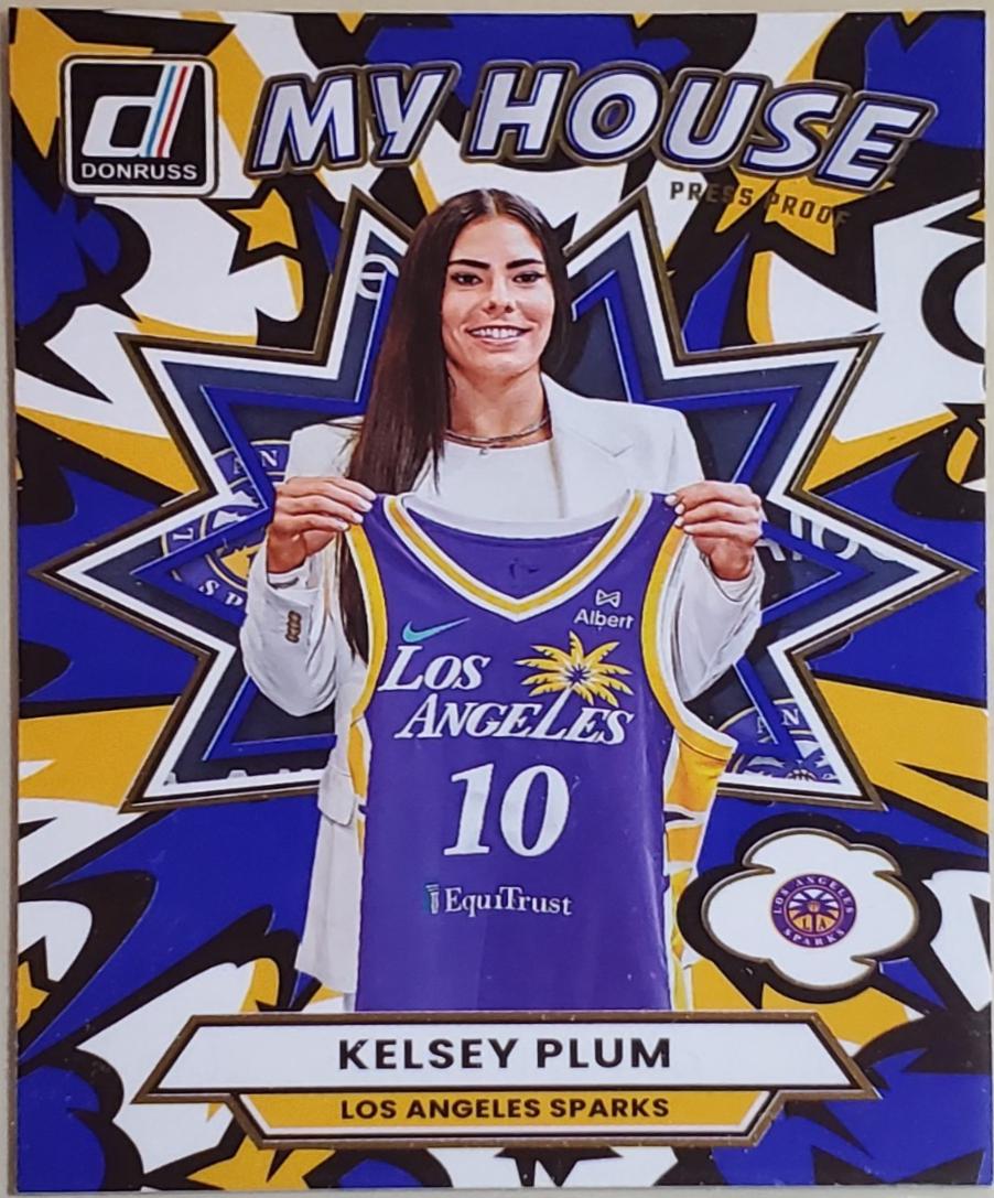 2025 Panini Donruss WNBA My House Kelsey Plum [Press Proof Blue] #17 card