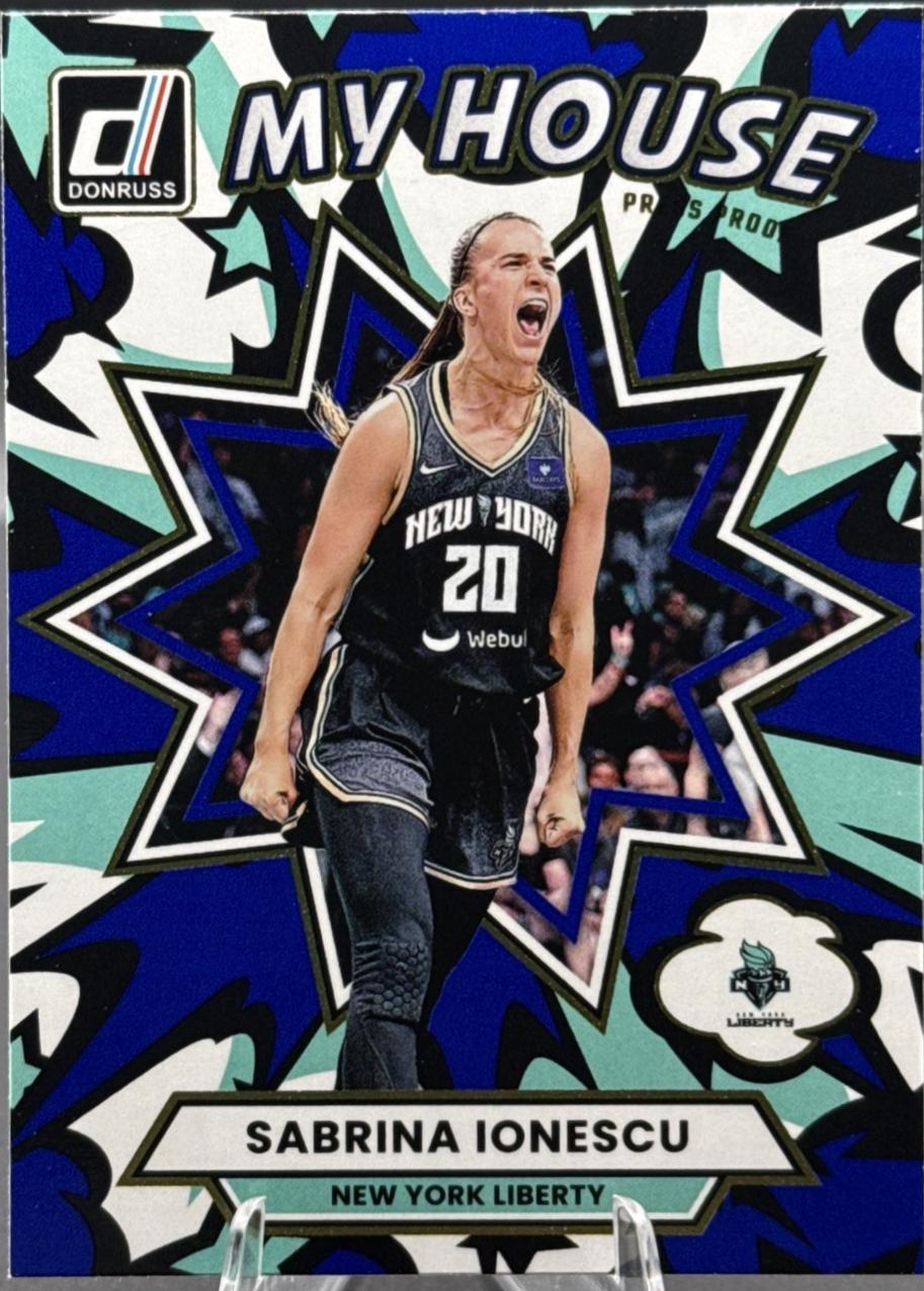 2025 Panini Donruss WNBA My House Sabrina Ionescu [Press Proof Blue] #1 card