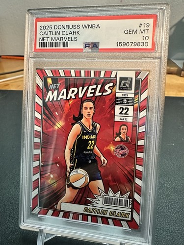 2025 Panini Donruss WNBA Net Marvels Caitlin Clark [Press Proof Blue] #19 card
