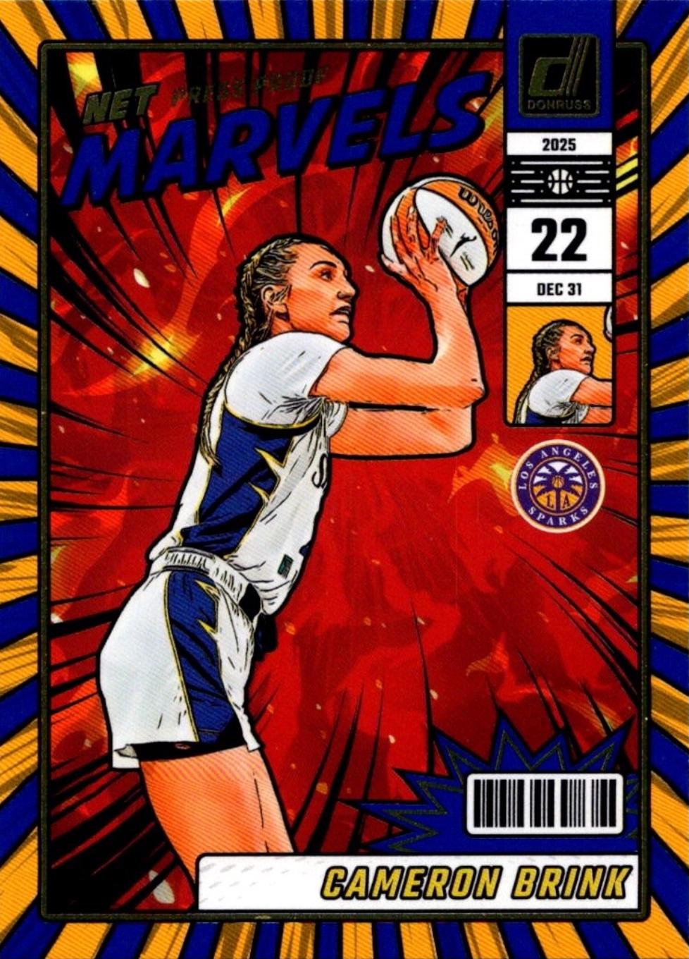 2025 Panini Donruss WNBA Net Marvels Cameron Brink [Press Proof Blue] #9 card