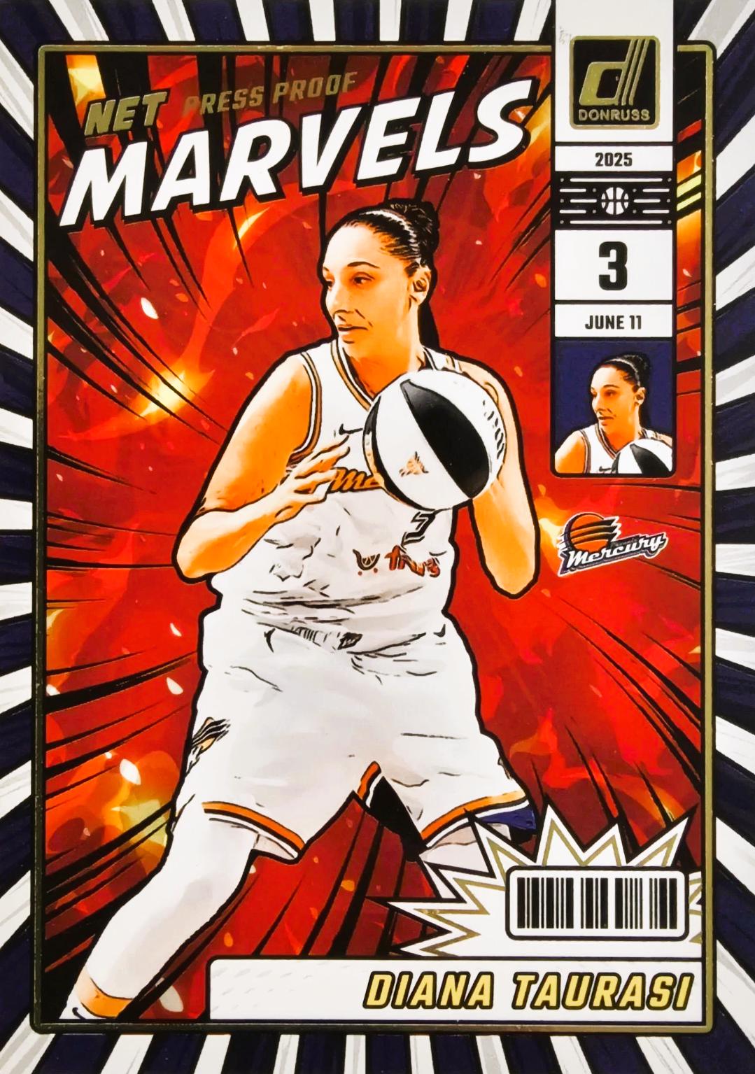 2025 Panini Donruss WNBA Net Marvels Diana Taurasi [Press Proof] #14 card