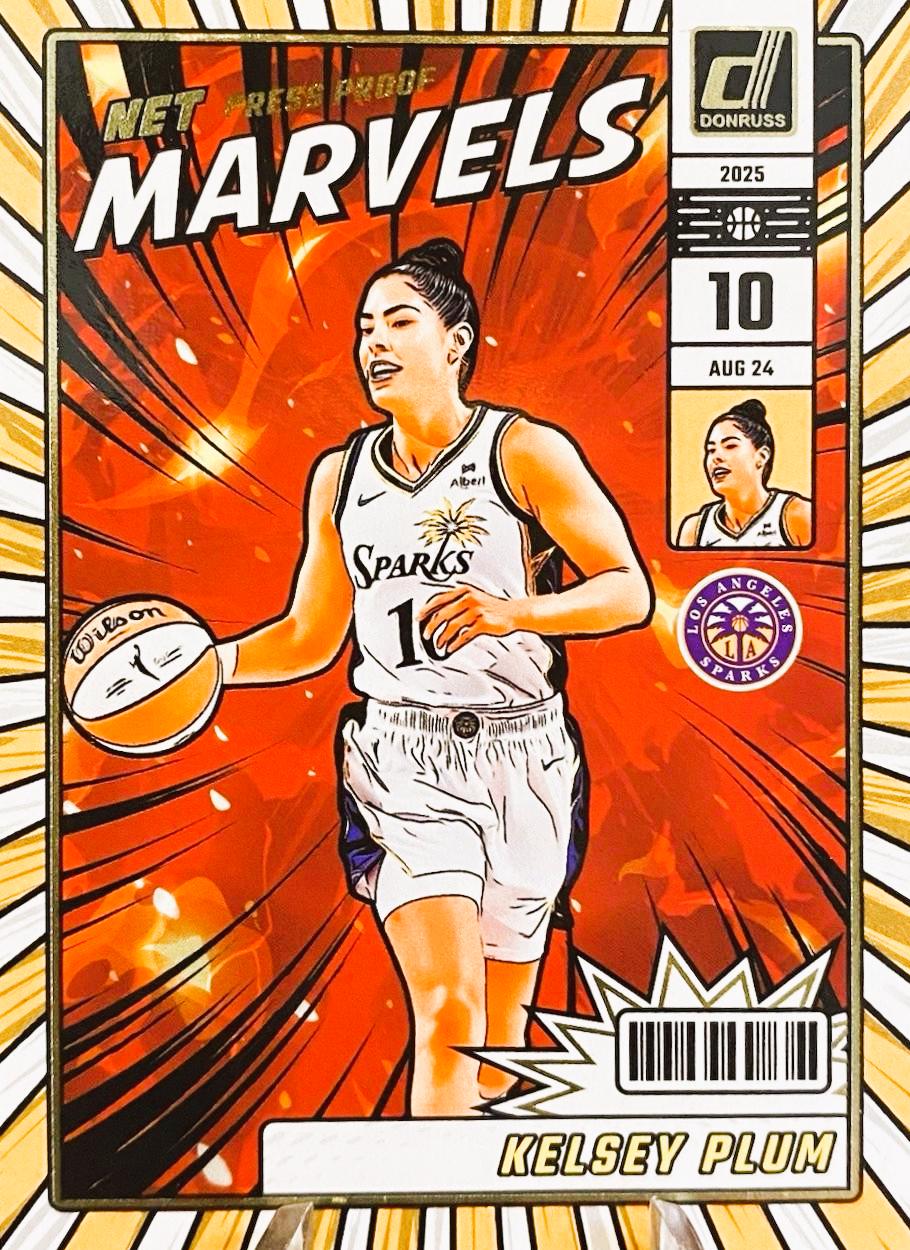 2025 Panini Donruss WNBA Net Marvels Kelsey Plum [Press Proof] #3 card