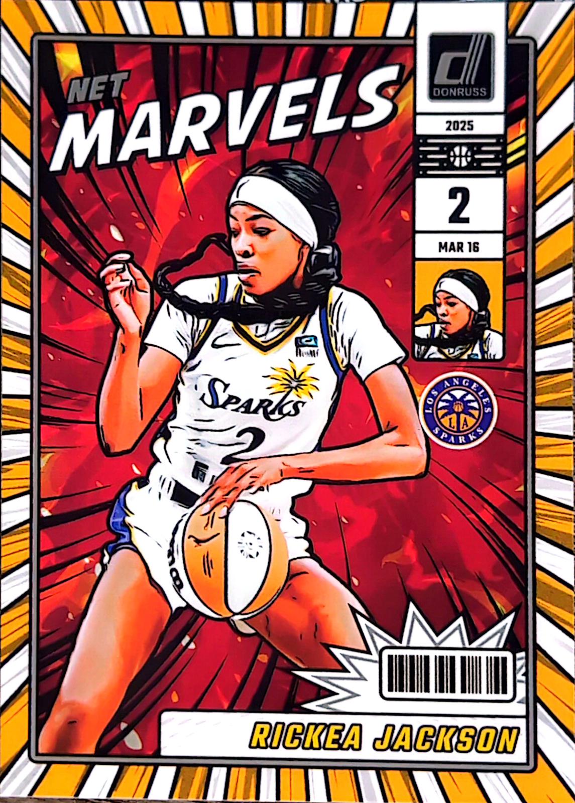 2025 Panini Donruss WNBA Net Marvels Rickea Jackson [Press Proof] #6 card