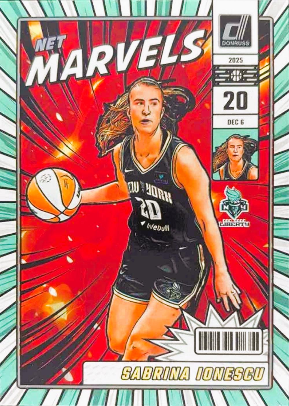 2025 Panini Donruss WNBA Net Marvels Sabrina Ionescu #7 card