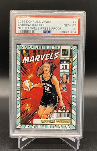 2025 Panini Donruss WNBA Net Marvels Sabrina Ionescu [Press Proof] #7 card