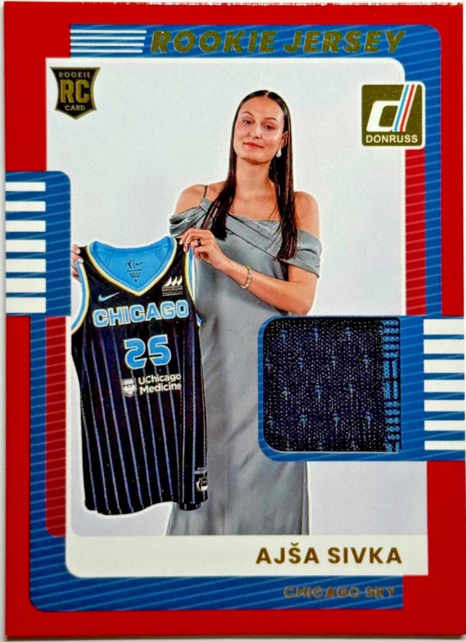2025 Panini Donruss WNBA Rookie Jersey Ajsa Sivka #4 card