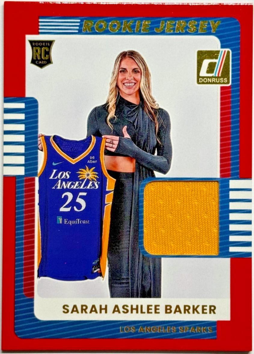 2025 Panini Donruss WNBA Rookie Jersey Sarah Ashlee Barker #13 card