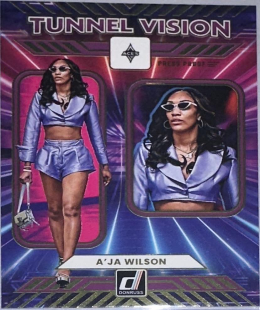 2025 Panini Donruss WNBA Tunnel Vision A'ja Wilson [Press Proof] #13 card