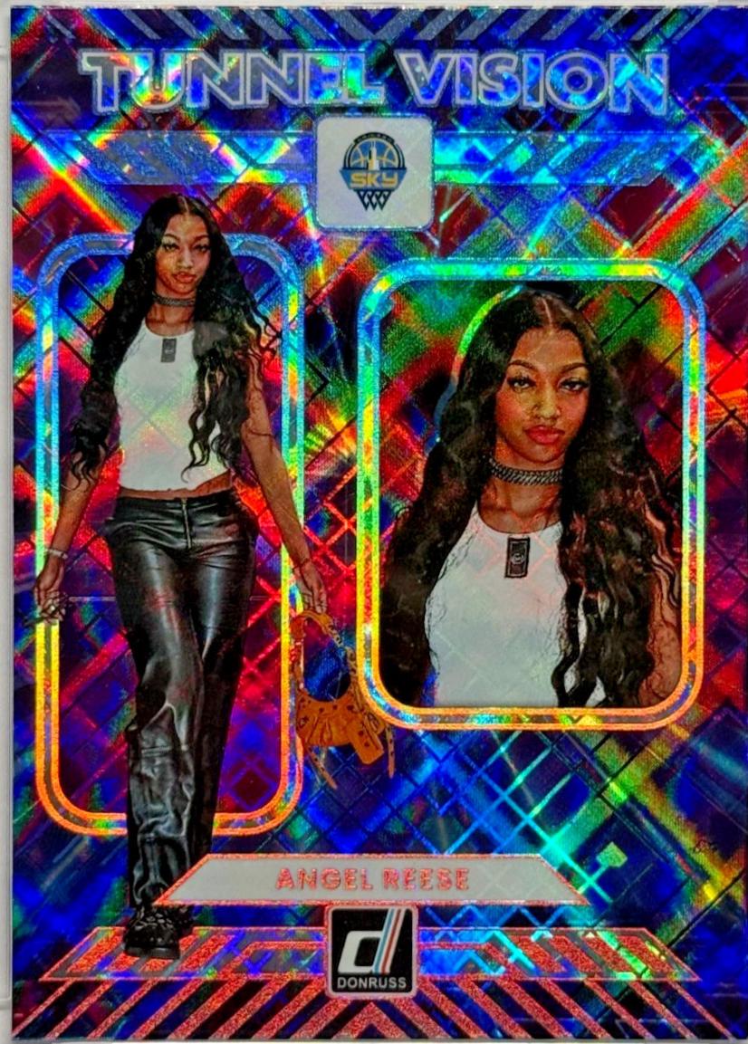 2025 Panini Donruss WNBA Tunnel Vision Angel Reese [Diamond] #9 card