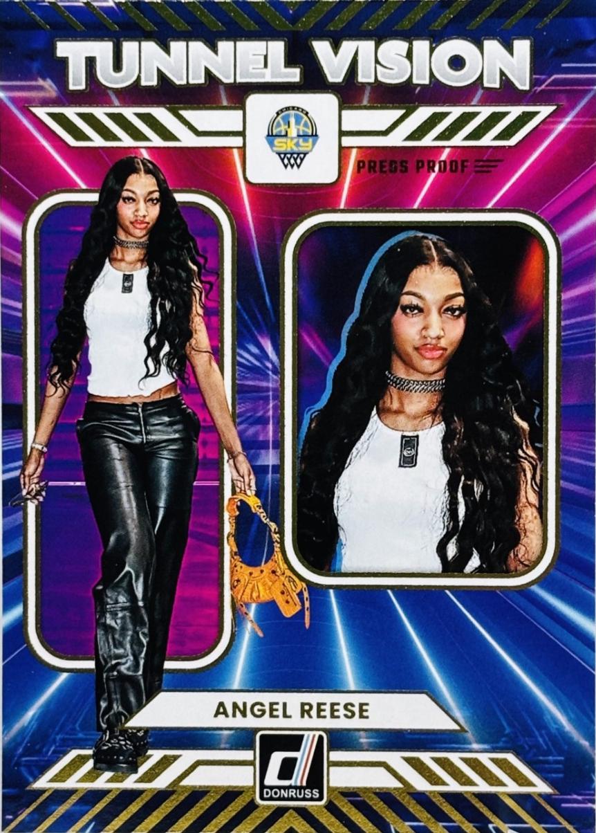 2025 Panini Donruss WNBA Tunnel Vision Angel Reese [Press Proof] #9 card