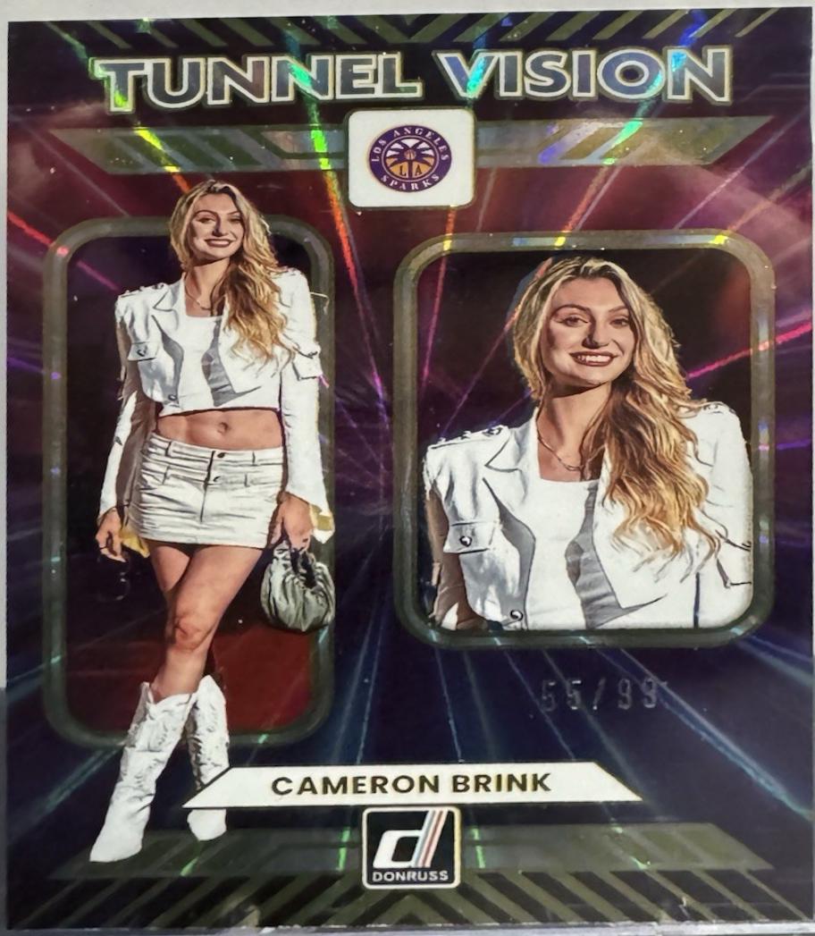 2025 Panini Donruss WNBA Tunnel Vision Cameron Brink [Holo Laser] #8 card
