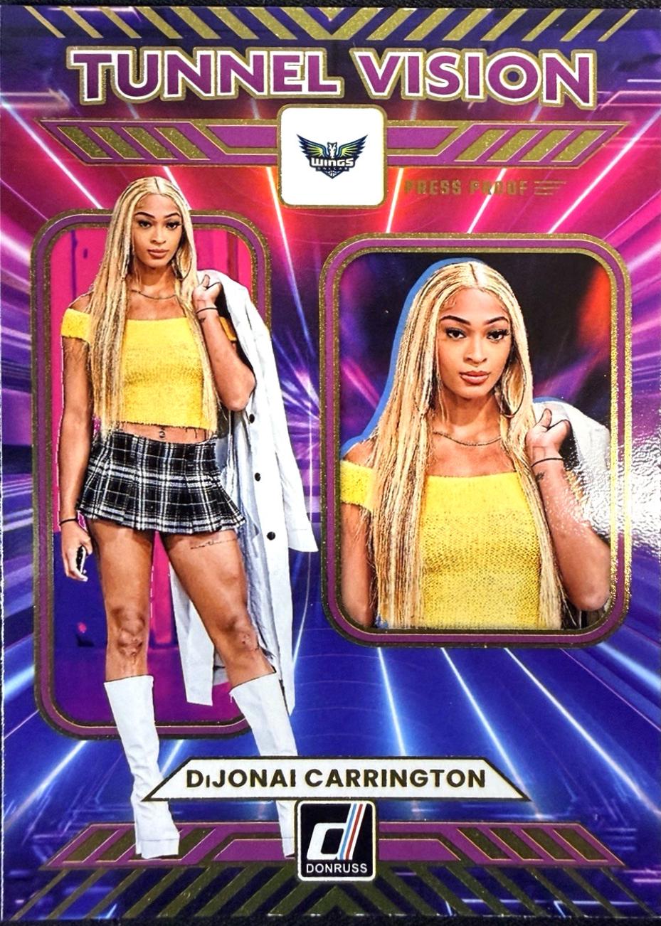2025 Panini Donruss WNBA Tunnel Vision DiJonai Carrington [Press Proof] #5 card