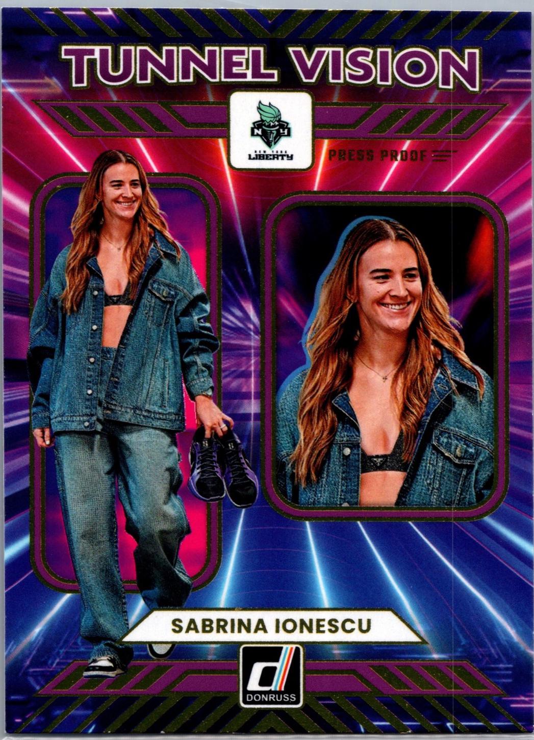 2025 Panini Donruss WNBA Tunnel Vision Sabrina Ionescu [Press Proof] #10 card
