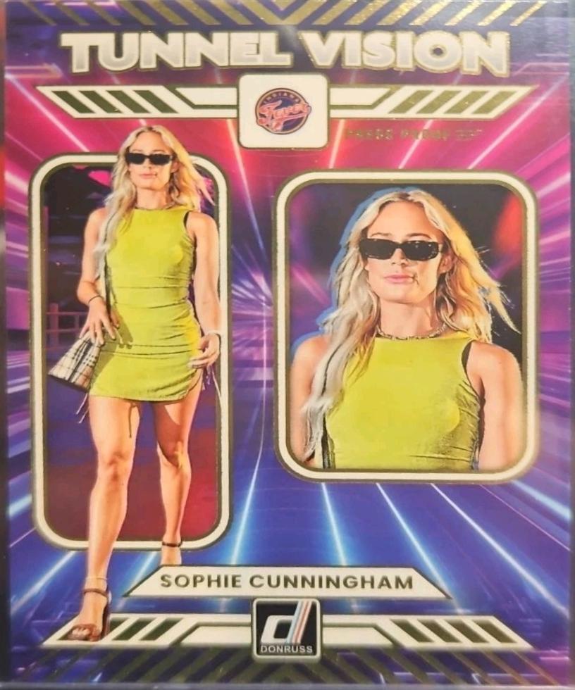 2025 Panini Donruss WNBA Tunnel Vision Sophie Cunningham [Press Proof Gold] #2 card