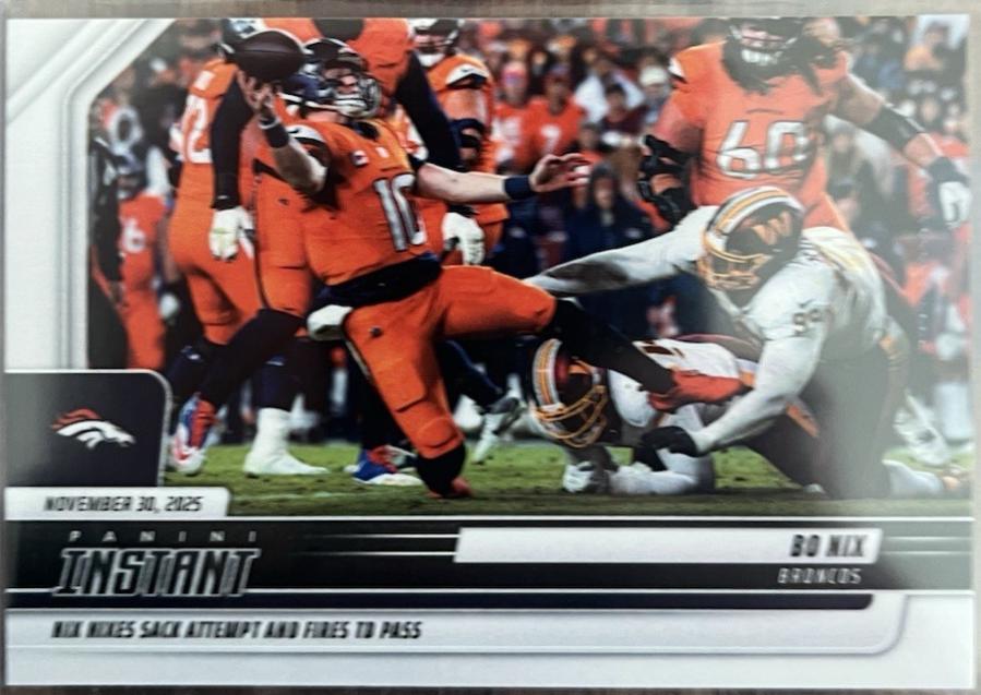2025 Panini Instant Bo Nix #291 card