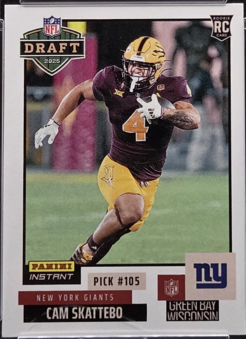 2025 Panini Instant Draft Night Cam Skattebo #NFLDN-36 card