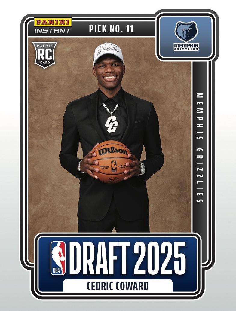 2025 Panini Instant Draft Night Cedric Coward #NBADN-11 card