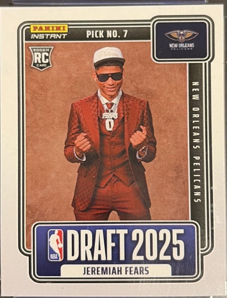 2025 Panini Instant Draft Night Jeremiah Fears #NBADN-7 card
