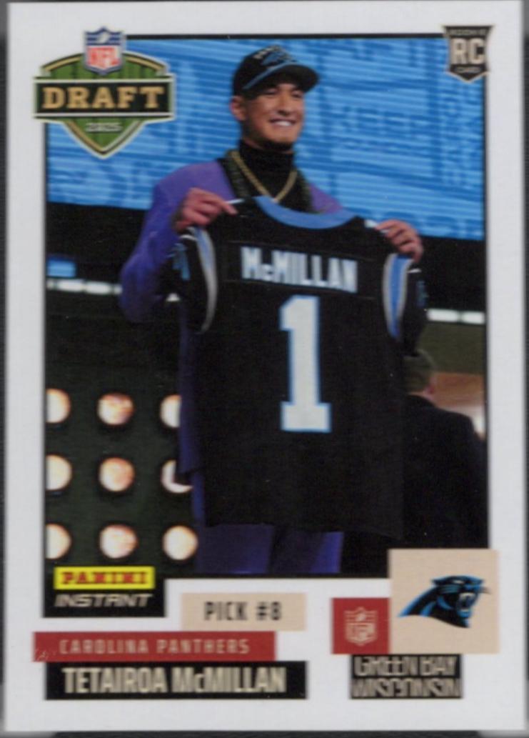 2025 Panini Instant Draft Night Tetairoa McMillan #NFLDN-9 card