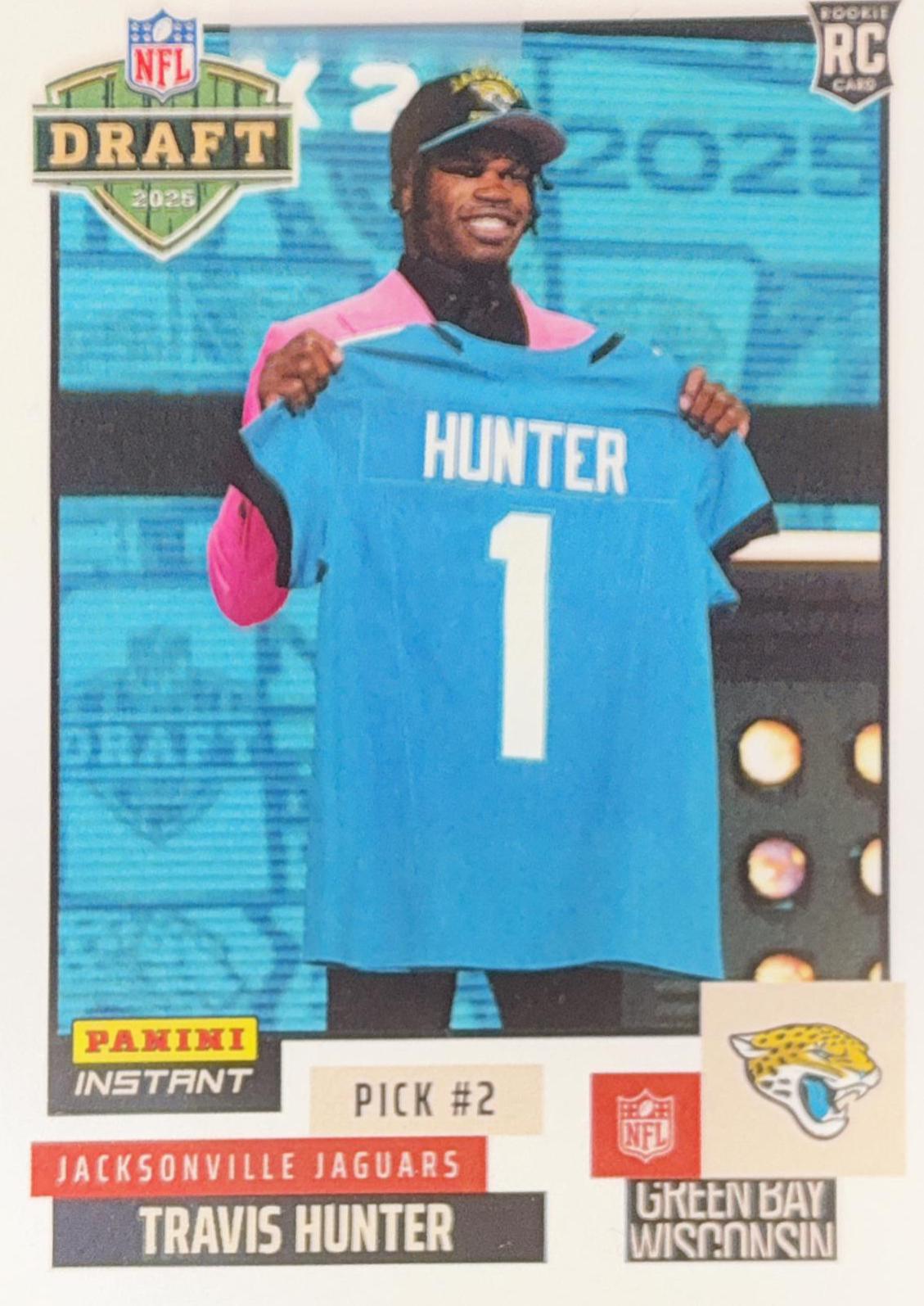 2025 Panini Instant Draft Night Travis Hunter #NFLDN-2 card