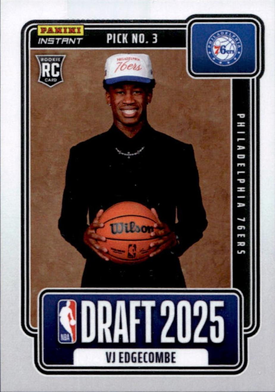 2025 Panini Instant Draft Night V.J. Edgecombe #NBADN-3 card