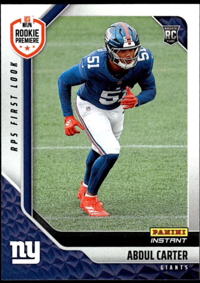 2025 Panini Instant First Look Abdul Carter #RPSFL-1 card