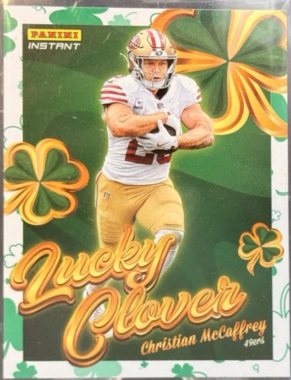 2025 Panini Instant Lucky Clover Christian McCaffrey #10 card