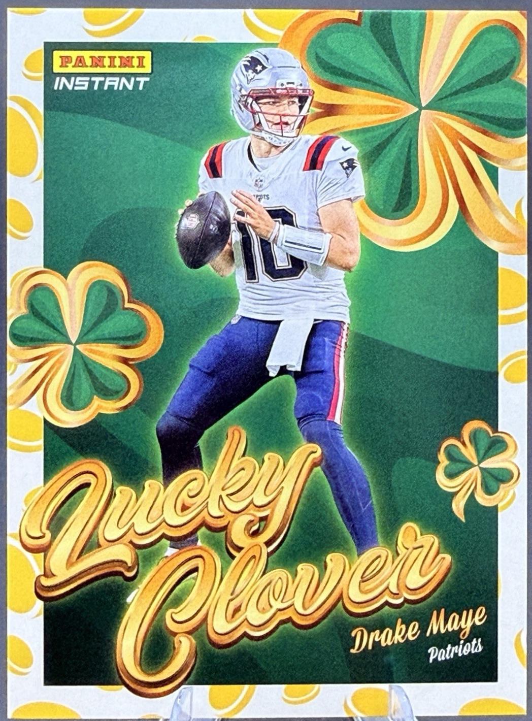 2025 Panini Instant Lucky Clover Drake Maye [Coin] #3 card